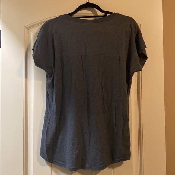 Dark grey curved hem shirt - Picture 3 of 3